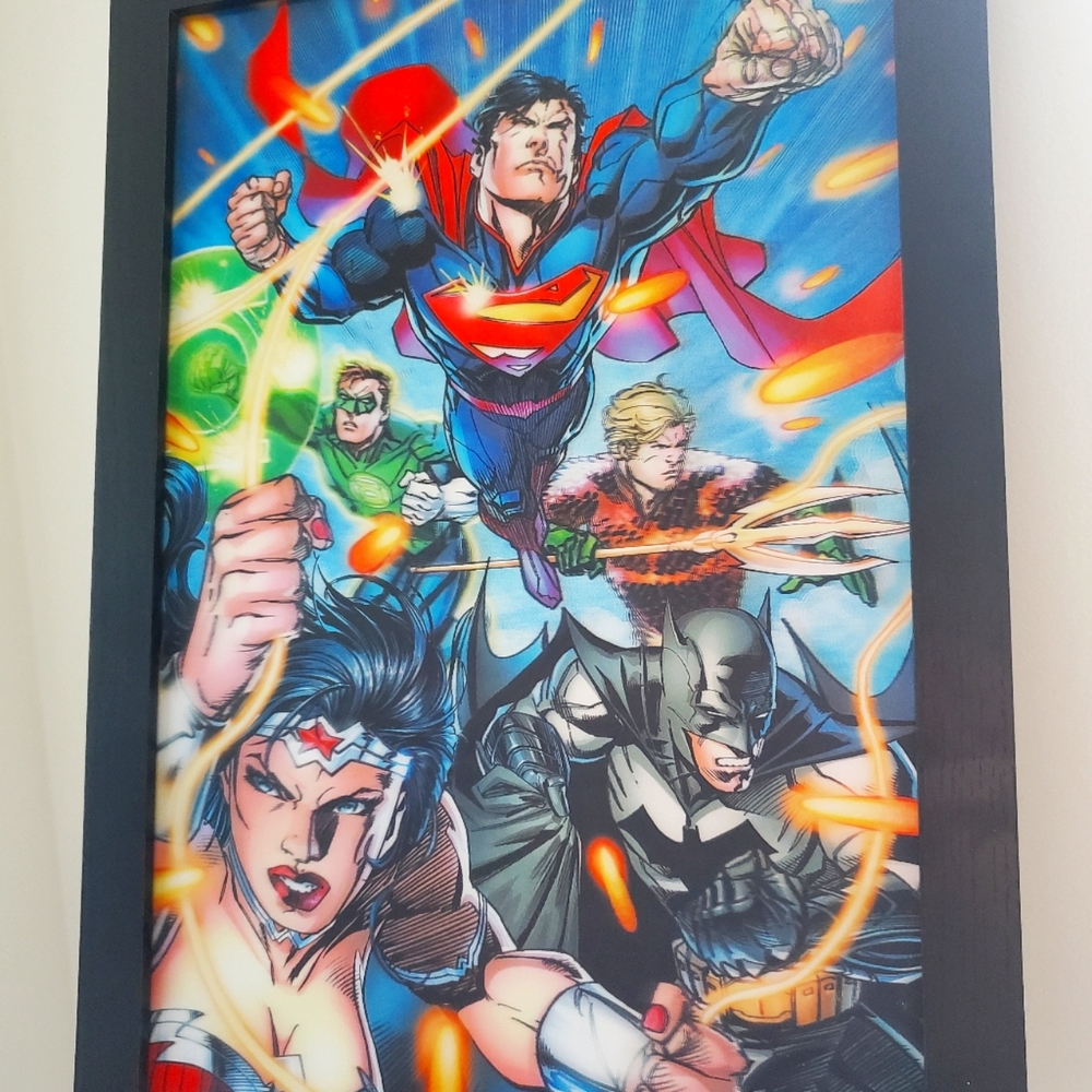 DC superhero holographic wall decor